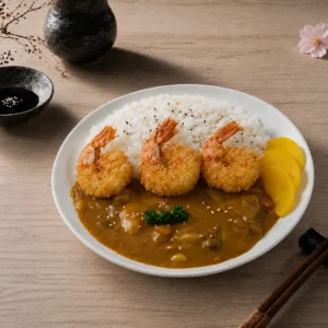 CURRY CU CREVEȚI PANKO